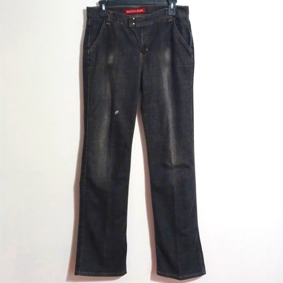 NAUTICA distressed, black faded jeans w/ pockets. Casual long pants.  Size 10x33 - Picture 1 of 15